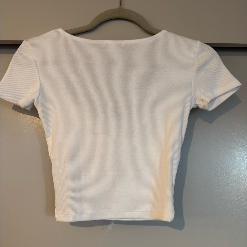 Zara White Crop Top - Picture 2 of 4